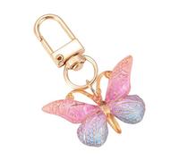 Multifunktionaler Taschenanhänger, Farbverlauf, Schmetterling-Design, Acryl-Schlüsselanhänger, stilvoller Anhänger, modischer Rucksackhaken, lebendiger Schlüsselanhänger