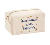 Multifunktionstasche Anne-Kathrin ist der Hammer - Kosmetiktasche, Kulturbeutel, Reiseetui & Büro-Täschchen aus 100% Baumwolle - Geschenkidee Muttertag, Geburtstag, Schwester, Weihnachten, Patentante