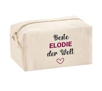 Multifunktionstasche Beste Elodie der Welt - Kosmetiktasche, Kulturbeutel, Reiseetui & Büro-Täschchen- Geschenkidee Muttertag, Geburtstag, Schwester, Weihnachten, Patentante