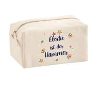 Multifunktionstasche Elodie ist der Hammer - Kosmetiktasche, Kulturbeutel, Reiseetui & Büro-Täschchen aus 100% Baumwolle - Geschenkidee Muttertag, Geburtstag, Schwester, Weihnachten, Patentante