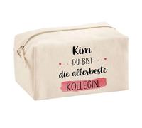 Multifunktionstasche Kim allerbeste Kollegin - Kulturtasche Geschenk für Chefin zum Geburtstag Wichteln Ruhestandsgeschenk Abschiedsgeschenk