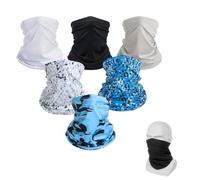 Multifunktionstuch Bandanas 6er Set, Multifunktion Atmungsaktiv Winddicht Schlauchschal für Herren -Loop Schal Ideal für Motorrad, Laufen, Wandern, Radfahren