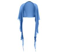 Multifunktionstuch VERA MONT "Damen mit Volant", Damen, Gr. L, paris blau, Chiffon, Polyester, festlich, Modetücher Multifunktionstuch, Nahtführung (70502455-L) paris blau