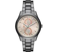 Multifunktionsuhr ARMANI EXCHANGE, grau (anthrazit, cremefarben), Armbanduhren, Kinder, Quarzuhr, Armbanduhr, Herrenuhr, analog, Edelstahlarmband (45741119-0) anthrazit, cremefarben