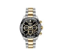 Multifunktionsuhr BOSS "HERO 2.0", schwarz, silberfarben, Armbanduhren, Herren, Quarzuhr, Armbanduhr, Herrenuhr, Edelstahlarmband, analog, Tag (86010711-0) schwarz, silberfarben