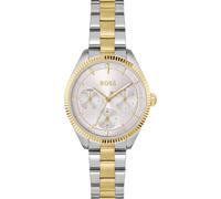 Multifunktionsuhr BOSS "SAGE SPORT", silber (silberfarben, goldfarben), Armbanduhren, Damen, Multifunktionsuhr, Quarzuhr, Armbanduhr, Damenuhr, Edelstahlarmband, analog (88796659-0)