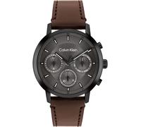 Multifunktionsuhr CALVIN KLEIN "Gauge", braun, Armbanduhren, Herren, Quarzuhr, Armbanduhr, Herrenuhr, Lederarmband, analog (70656007-0) braun