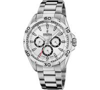 Multifunktionsuhr FESTINA, silber (silberfarben, silberfarben, schwarz), Armbanduhren, Herren, Armbanduhr, Quarzuhr, Herrenuhr, Edelstahlarmband,bis 10bar wasserd. (85683563-0) silberfarben, silberfar