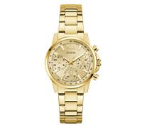 Multifunktionsuhr GUESS "BAILEY", gold (goldfarben), Armbanduhren, Damen, Quarzuhr, Armbanduhr, Damenuhr, Edelstahlarmband, Datum (30004503-0) goldfarben