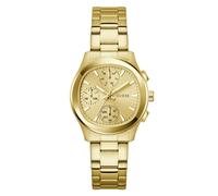 Multifunktionsuhr GUESS "BIRDIE", goldfarben, Armbanduhren, Damen, Quarzuhr, Armbanduhr, Damenuhr, Edelstahlarmband, analog, Wochentag (71828750-0) goldfarben