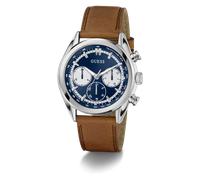 Multifunktionsuhr GUESS "DAWSON", braun (cognacfarben), Armbanduhren, Herren, Quarzuhr, Armbanduhr, Herrenuhr, Lederarmband (65372425-0) cognacfarben