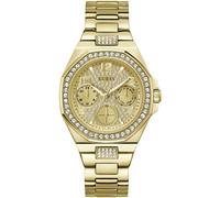Multifunktionsuhr GUESS "LADY EMPIRE", gold (gelbgoldfarben), Armbanduhren, Damen, Quarzuhr, Armbanduhr, Damenuhr, Datum, 12/24-Std.-Anzeige (38857131-0) gelbgoldfarben