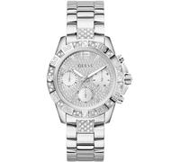 Multifunktionsuhr GUESS "MAJESTY", silber (silberfarben), Armbanduhren, Damen, Multifunktionsuhr, Quarzuhr, Armbanduhr, Damenuhr, Datum, Edelstahlarmband (40019323-0)