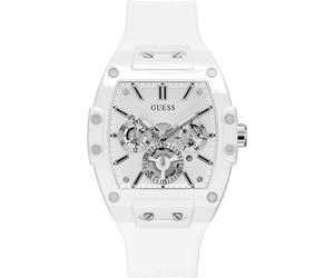 Multifunktionsuhr GUESS "PHOENIX", weiß, Armbanduhren, Herren, Armbanduhr, Quarzuhr, Herrenuhr (95633011-0) weiß