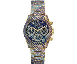 Multifunktionsuhr GUESS "SERPENTINA", bunt, Armbanduhren, Damen, Quarzuhr, Armbanduhr, Damenuhr, Datum, 12/24-Std.-Anzeige (35645514-0) bunt