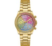 Multifunktionsuhr GUESS "SOL", gold (goldfarben), Armbanduhren, Damen, Armbanduhr, Quarzuhr, Damenuhr (68630561-0) goldfarben