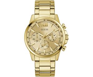 Multifunktionsuhr GUESS "WALKER", gold (goldfarben, champagnerfarben), Armbanduhren, Herren, Quarzuhr, Armbanduhr, Herrenuhr, Datum, Wochentag, Edelstahlarmband (38030443-0) goldfarben, champagnerfarb