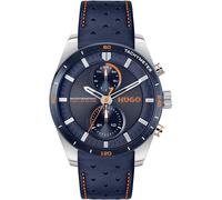 HUGO Multi Zifferblatt Quarz Uhr für Herren mit Marinblaues Lederarmband - 1530371