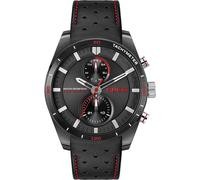 Multifunktionsuhr HUGO "FAST", schwarz, Armbanduhren, Herren, Multifunktionsuhr, Armbanduhr, Quarzuhr, Herrenuhr, Datum, Lederarmband (73187656-0)