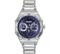 Multifunktionsuhr HUGO "GRAIL SPORT", silber (silberfarben), Armbanduhren, Damen, Quarzuhr, Armbanduhr, Herrenuhr, Edelstahlarmband, analog (86581132-0) silberfarben