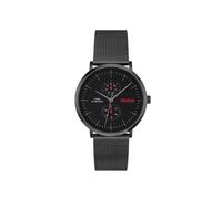 Multifunktionsuhr HUGO "STYLE", schwarz, Armbanduhren, Herren, Multifunktionsuhr, Quarzuhr, Armbanduhr, Herrenuhr, Edelstahlarmband, analog (83601245-0)