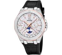 JAGUAR Swiss Made Herrenuhr Mondphase Leder Schwarz - Quarz, Saphirglas - Wasserdicht 10 ATM - Elegant - J1040/1 Diplomatic