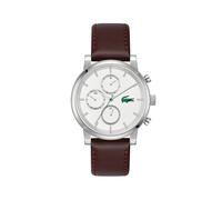 Multifunktionsuhr LACOSTE "Replay", braun, weiß, Armbanduhren, Herren, Quarzuhr, Armbanduhr, Herrenuhr, Lederarmband, analog (48557964-0) braun, weiß