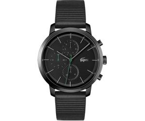Multifunktionsuhr LACOSTE "Replay", schwarz, Armbanduhren, Herren, Quarzuhr, Armbanduhr, Herrenuhr, Datum, Lederarmband (57648744-0) schwarz
