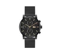 Multifunktionsuhr LACOSTE "Replay", schwarz, goldfarben, Armbanduhren, Herren, Quarzuhr, Armbanduhr, Herrenuhr, Edelstahlarmband, analog (73105015-0) schwarz, goldfarben