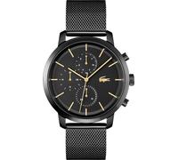 Multifunktionsuhr LACOSTE "Replay", schwarz (schwarz, schwarz), Armbanduhren, Damen, Quarzuhr, Armbanduhr, Herrenuhr, Datum, Edelstahlarmband (53976243-0) schwarz, schwarz
