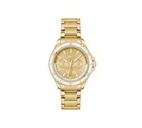 Multifunktionsuhr LACOSTE "SANTORINI", goldfarben, weiß, Armbanduhren, Damen, Quarzuhr, Armbanduhr, Damenuhr, Edelstahlarmband, analog (36627317-0) goldfarben, weiß