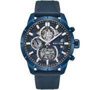 Multifunktionsuhr POLICE "NEIST", blau, Armbanduhren, Herren, Multifunktionsuhr, Quarzuhr, Armbanduhr, Herrenuhr, Silikonarmband, analog (48340804-0)