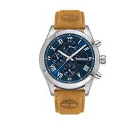 Multifunktionsuhr TIMBERLAND "ASHMONT", hellbraun, blau, Armbanduhren, Herren, Multifunktionsuhr, Quarzuhr, Armbanduhr, Herrenuhr, Lederarmband, analog, Tag (68971434-0)