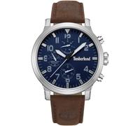 Multifunktionsuhr TIMBERLAND "DRISCOLL", silber (dunkelbraun), Armbanduhren, Herren, Multifunktionsuhr, Armbanduhr, Quarzuhr, Herrenuhr, Datum, Lederarmband (57073854-0)