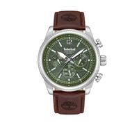 Multifunktionsuhr TIMBERLAND "HENNIKER II", dunkelbraun, grün, Armbanduhren, Herren, Multifunktionsuhr, Quarzuhr, Armbanduhr, Herrenuhr, Lederarmband, analog, Tag (13861861-0)