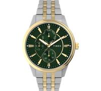 Multifunktionsuhr TIMEX "CHICAGO", gold (edelstahlfarben, goldfarben), Armbanduhren, Herren, Quarzuhr, Armbanduhr, Herrenuhr, Edelstahlarmband, Datum, Leuchtzeiger (31163262-0) edelstahlfarben, goldfa
