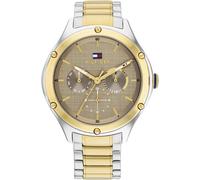 Multifunktionsuhr TOMMY HILFIGER "CLASSIC", gold (silberfarben, goldfarben), Armbanduhren, Damen, Quarzuhr, Armbanduhr, Damenuhr, Herrenuhr, Datum, Edelstahlarmband (75793811-0) silberfarben, goldfarb