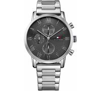 Multifunktionsuhr TOMMY HILFIGER "KANE", silber (silberfarben), Armbanduhren, Herren, Quarzuhr, Armbanduhr, Herrenuhr, Datum, Edelstahlarmband (87727706-0) silberfarben
