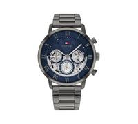 Multifunktionsuhr TOMMY HILFIGER "LEGEND", blau (anthrazit), Armbanduhren, Herren, Quarzuhr, Armbanduhr, Herrenuhr, Edelstahlarmband, analog, Tag (19839739-0) anthrazit