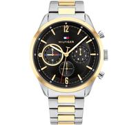 Multifunktionsuhr TOMMY HILFIGER "MATTHEW", silber (silberfarben, goldfarben), Armbanduhren, Damen, Quarzuhr, Armbanduhr, Herrenuhr, Datum, Edelstahlarmband (37149942-0) silberfarben, goldfarben