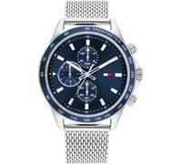 Multifunktionsuhr TOMMY HILFIGER "MILES", silber (silberfarben), Armbanduhren, Herren, Quarzuhr, Armbanduhr, Herrenuhr, Edelstahlarmband (31238800-0) silberfarben