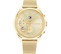 Multifunktionsuhr TOMMY HILFIGER "QUINN", gold (goldfarben), Armbanduhren, Damen, Quarzuhr, Armbanduhr, Damenuhr, Datum, Edelstahlarmband (48312633-0) goldfarben
