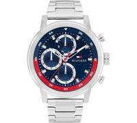 Multifunktionsuhr TOMMY HILFIGER "ROCKY", edelstahlfarben, Armbanduhren, Herren, Quarzuhr, Armbanduhr, Herrenuhr, Edelstahlarmband, analog (53132948-0) edelstahlfarben