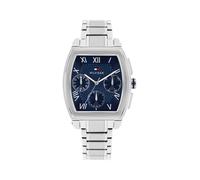Multifunktionsuhr TOMMY HILFIGER "TH-OXFORD", silberfarben, blau, Armbanduhren, Herren, Quarzuhr, Armbanduhr, Herrenuhr, Edelstahlarmband, analog (45767930-0) silberfarben, blau
