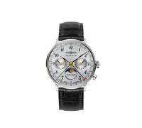 Multifunktionsuhr ZEPPELIN "LZ 129 Hindenburg Mondphase", schwarz, Armbanduhren, Damen, Multifunktionsuhr, Armbanduhr, Damenuhr, Mondphase, Lederarmband, Made in Germany (64508415-0)