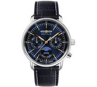 Zeppelin Uhren 8635-3 Damen-Armbanduhr LZ 14 Marine Mondphase Blau