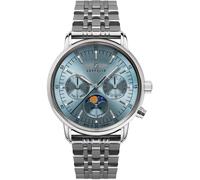 Zeppelin Uhren 8637M-3 Damenuhr LZ 14 Marine Mondphase Stahl/Eisblau