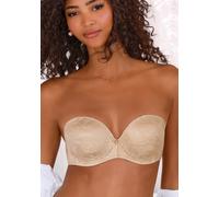 Multiway-BH LASCANA, Damen, Gr. 75, Cup A, beige (puder), Spitze, Obermaterial: 85% Polyamid, 15% Elasthan, BHs, mit nahtlos vorgeformten Schalen und vielen Tragevarianten (84103752-75) puder