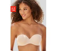 Multiway-BH LASCANA, Damen, Gr. 80, Cup C, beige (puder), Microtouch, Obermaterial: 60% Polyamid, 35% Polyester, 5% Elasthan, Basic, BHs Multiway-BH, mit verschiedenen Tragevarianten (92897039-80)
