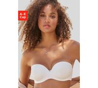 Multiway-BH LASCANA, Damen, Gr. 85, Cup A, beige (creme), Microtouch, Obermaterial: 60% Polyamid, 35% Polyester, 5% Elasthan, Basic, BHs, mit verschiedenen Tragevarianten (70195035-85) creme